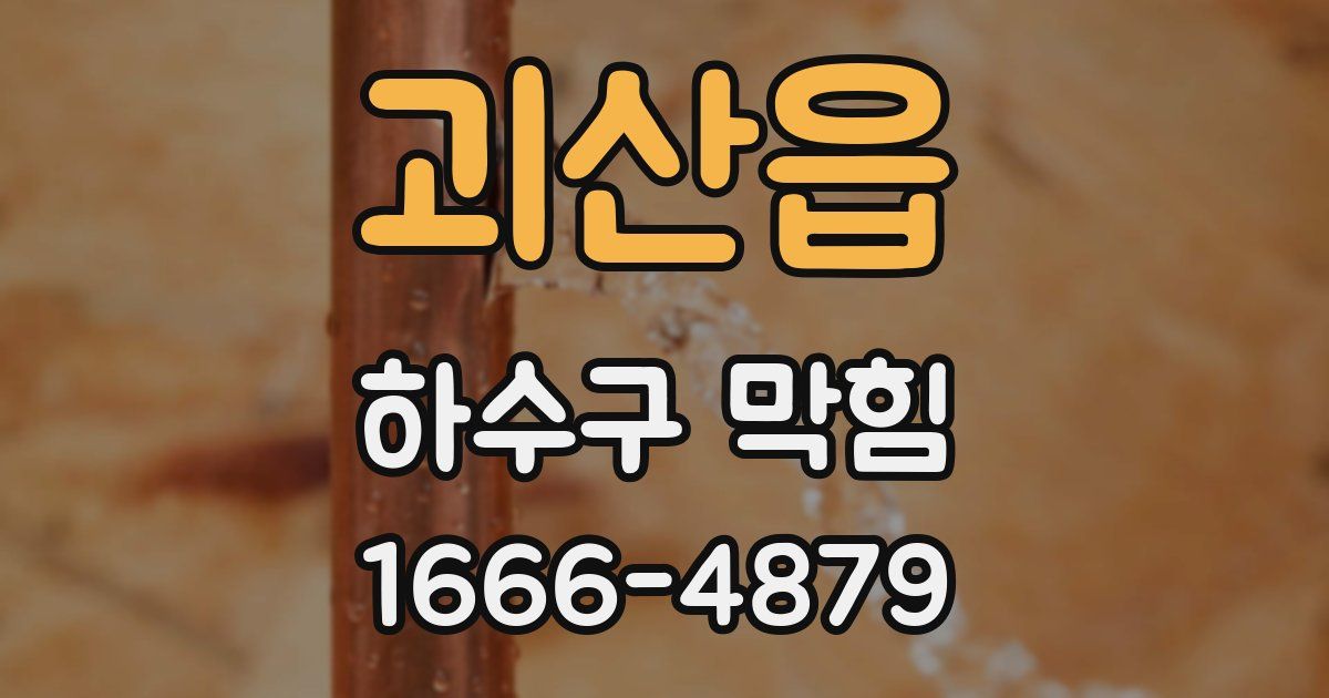괴산읍 하수구 막힘