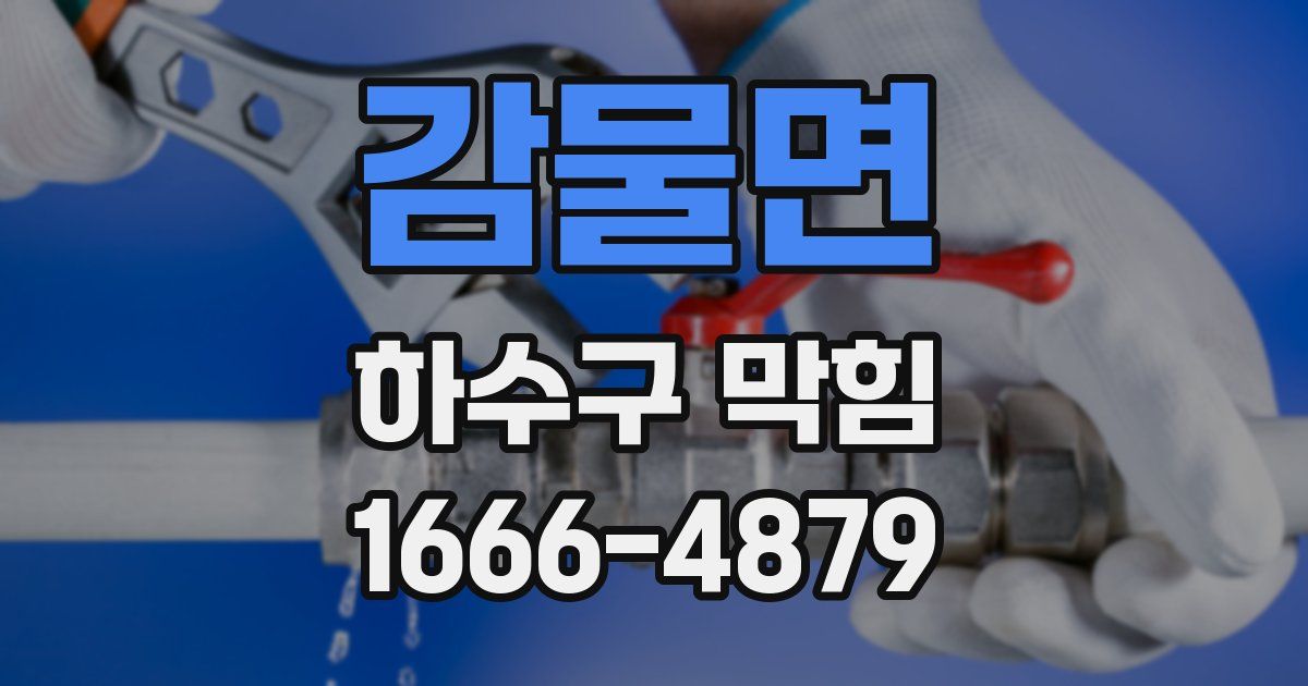 감물면 하수구 막힘