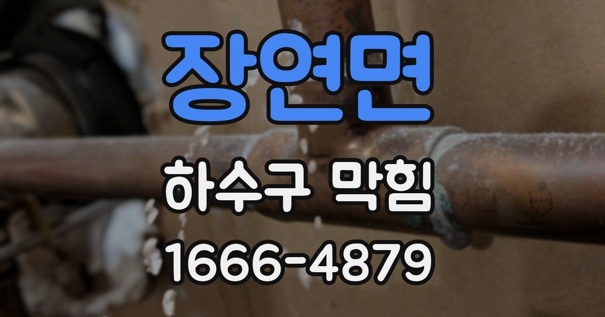 장연면 하수구 막힘