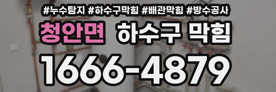 청안면 하수구 막힘
