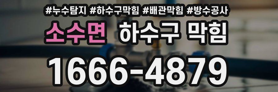 소수면 하수구 막힘