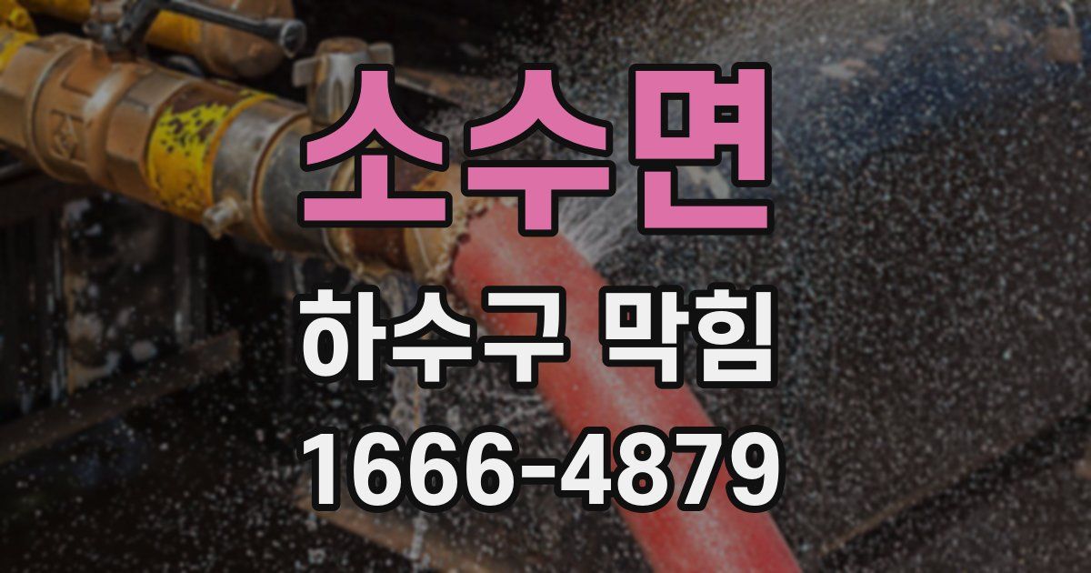 소수면 하수구 막힘