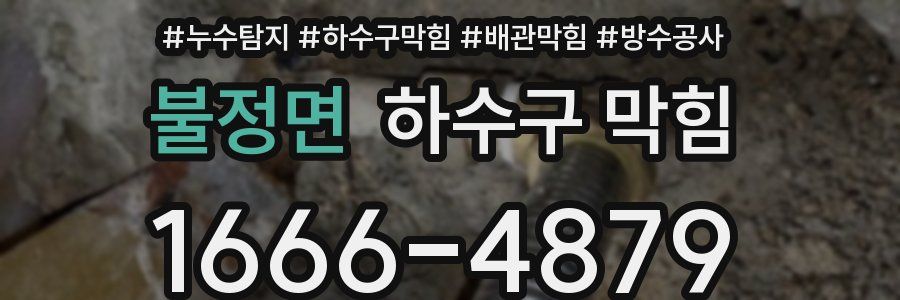 불정면 하수구 막힘