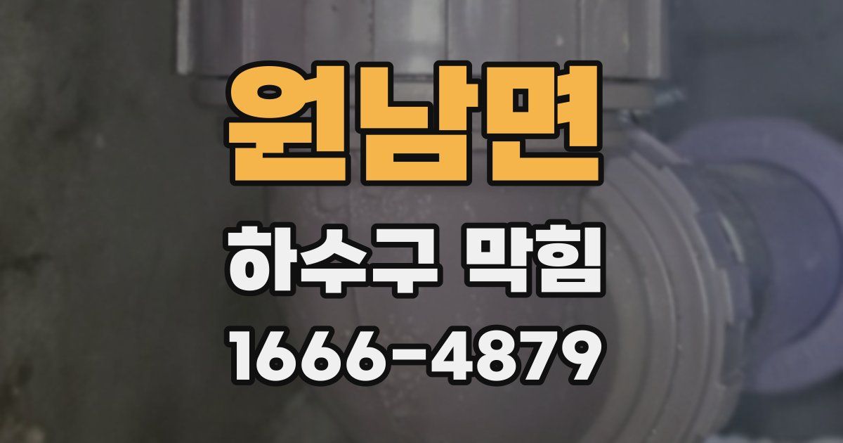원남면 하수구 막힘