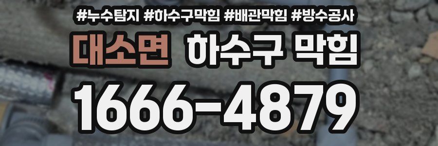 대소면 하수구 막힘