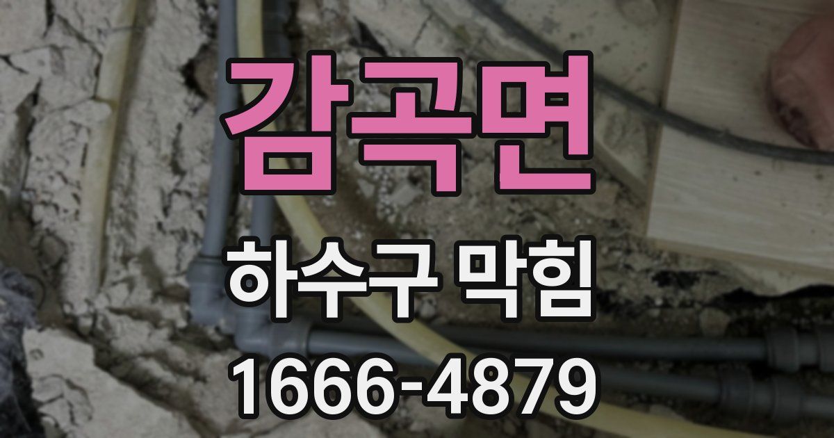 감곡면 하수구 막힘