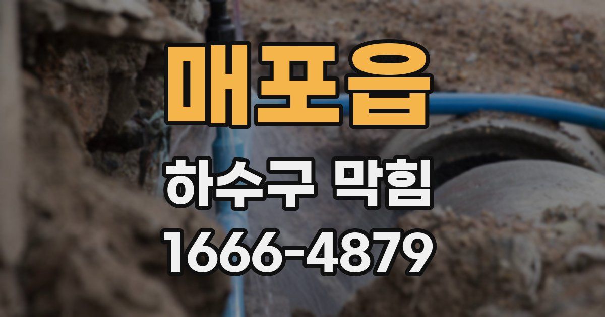 매포읍 하수구 막힘