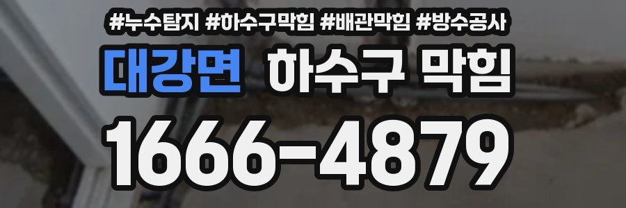 대강면 하수구 막힘