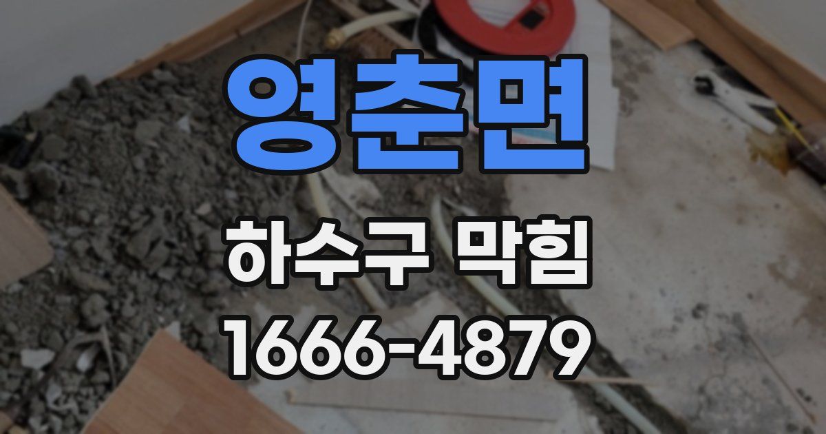 영춘면 하수구 막힘