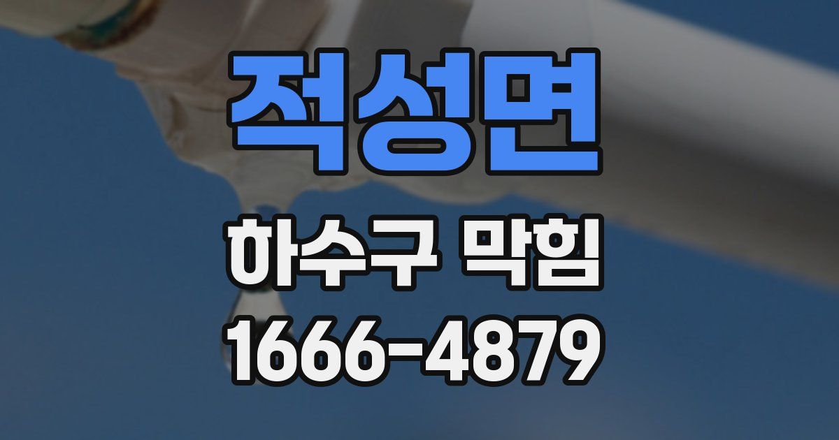 적성면 하수구 막힘