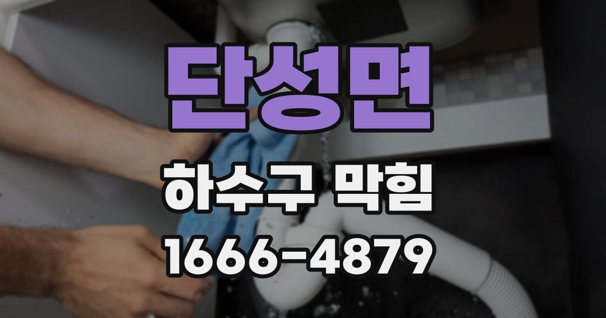 단성면 하수구 막힘