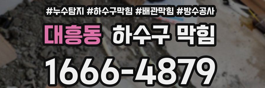 대흥동 하수구 막힘