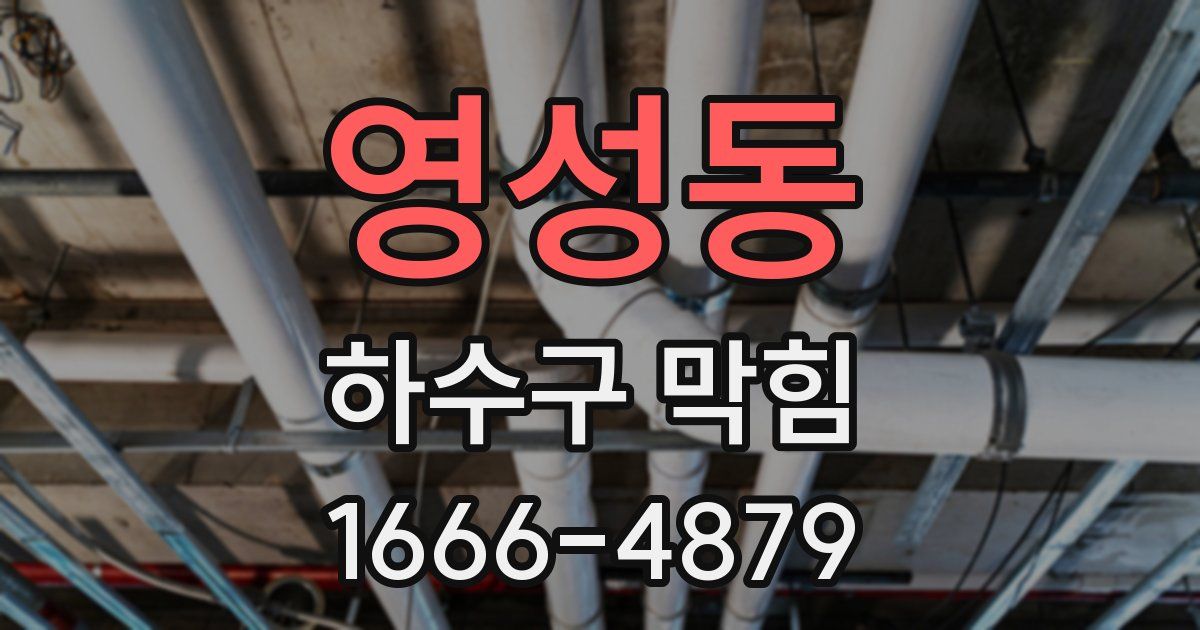 영성동 하수구 막힘