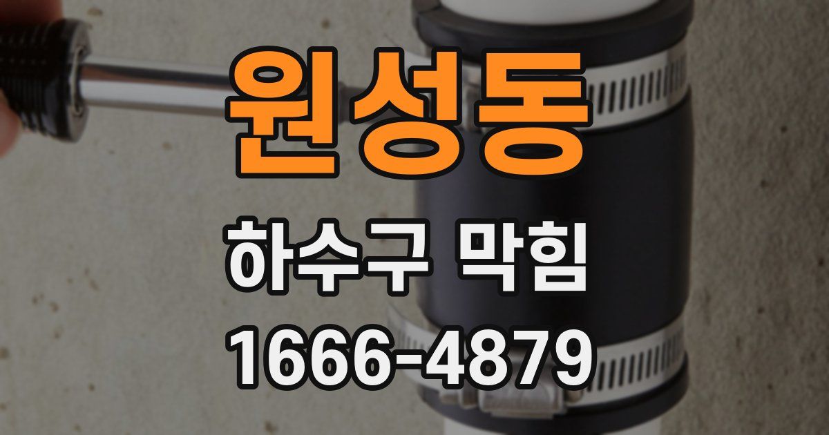 원성동 하수구 막힘