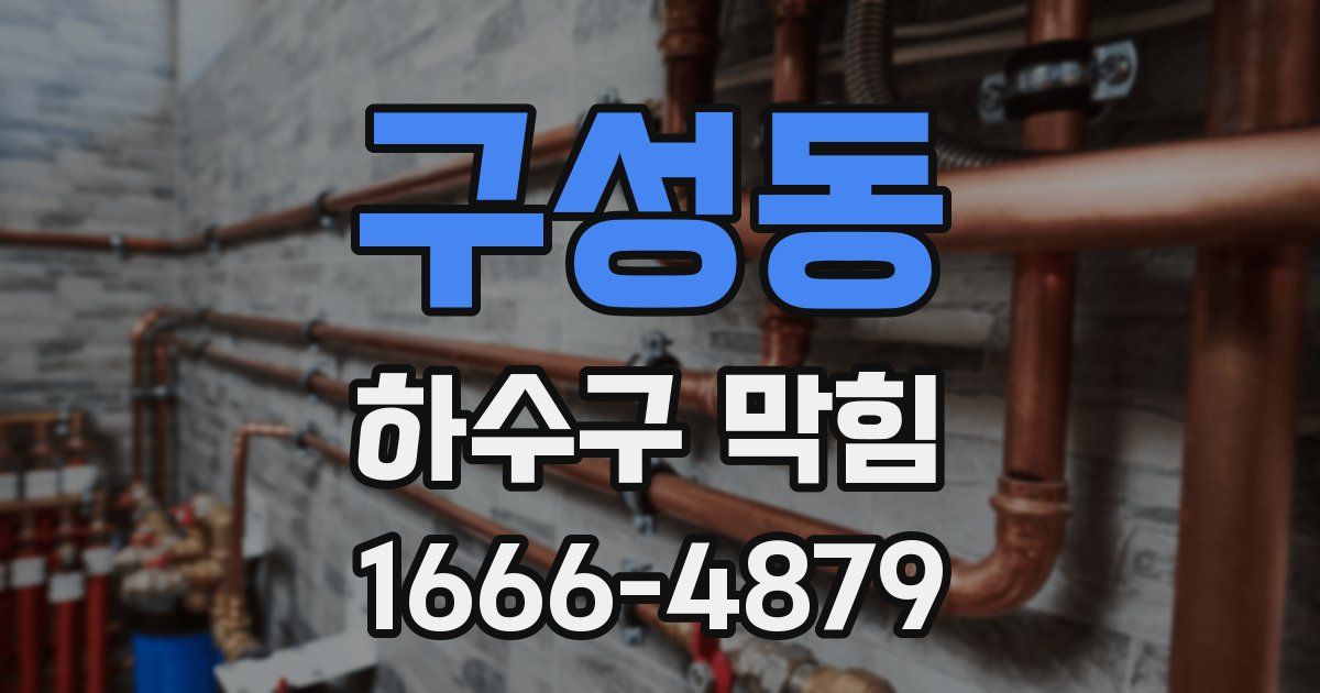 구성동 하수구 막힘