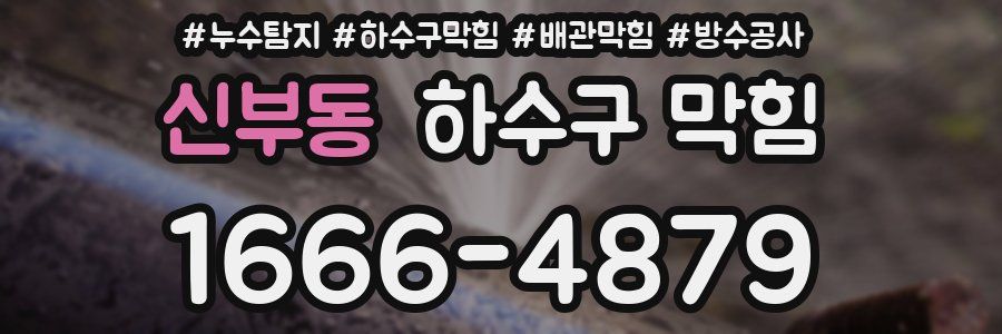신부동 하수구 막힘