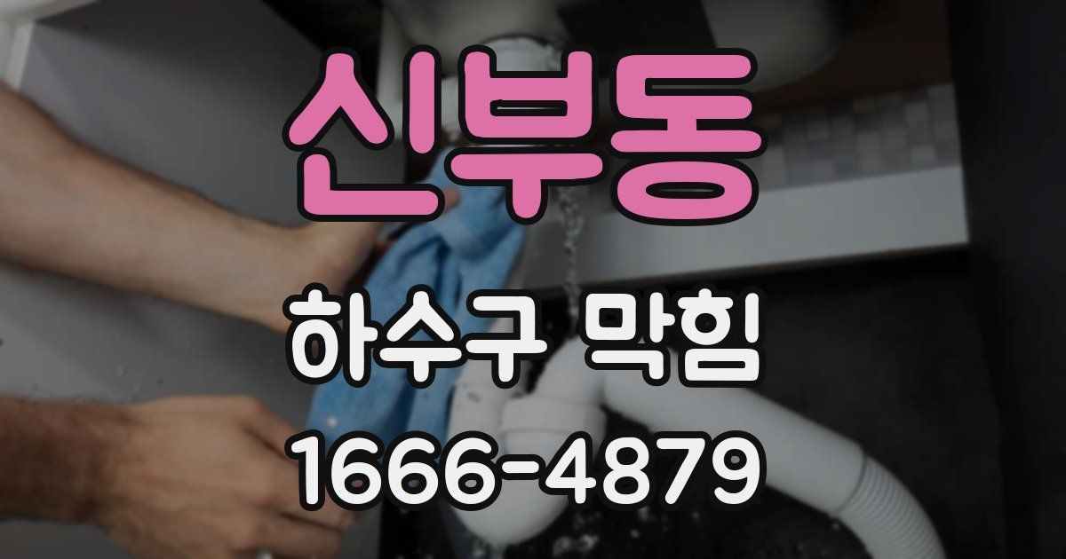 신부동 하수구 막힘