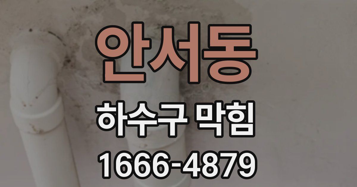 안서동 하수구 막힘