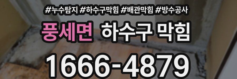 풍세면 하수구 막힘