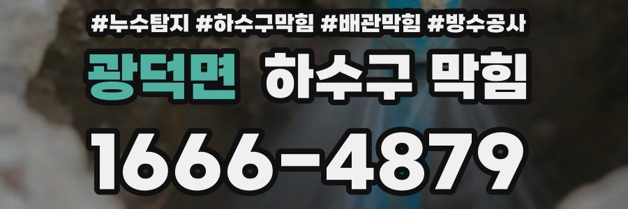 광덕면 하수구 막힘