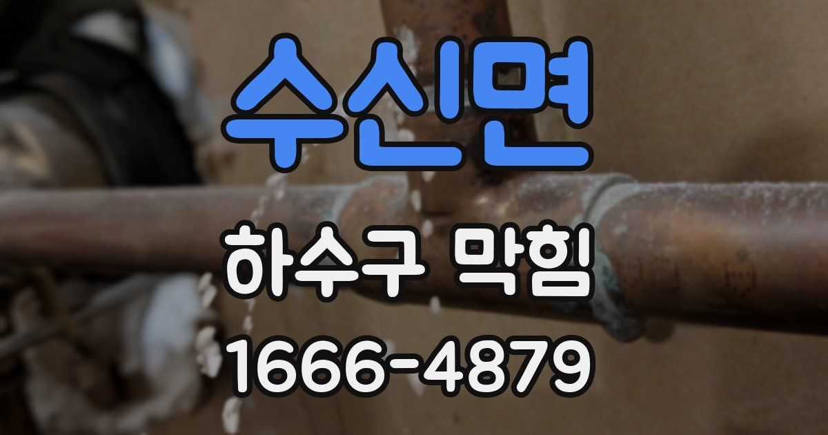 수신면 하수구 막힘