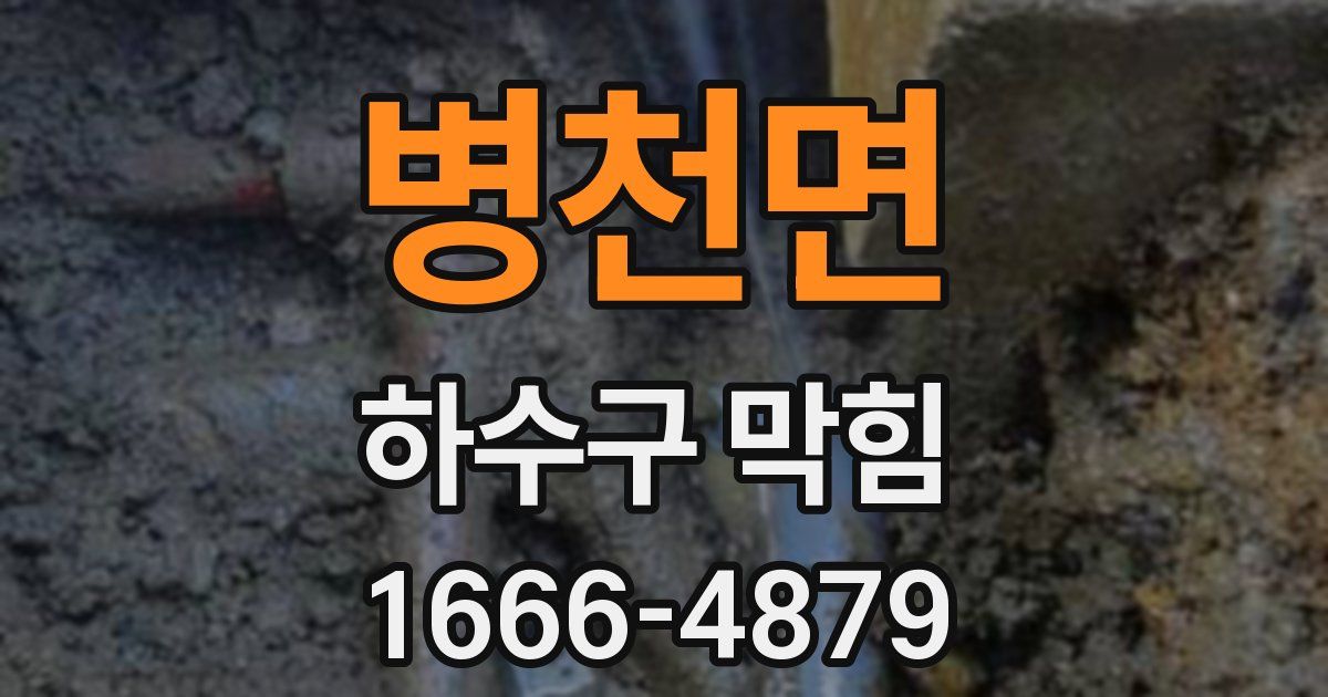 병천면 하수구 막힘