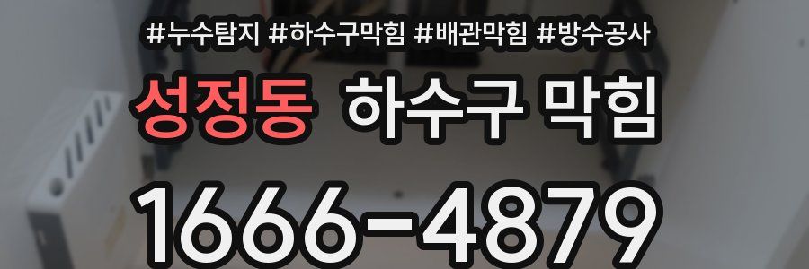성정동 하수구 막힘