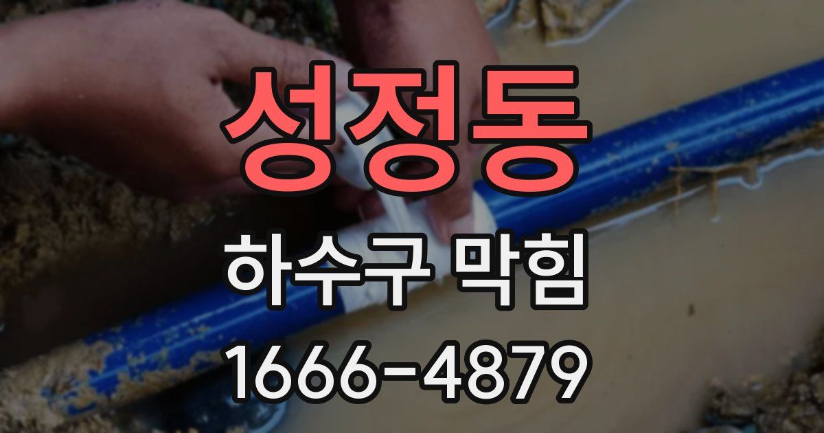 성정동 하수구 막힘