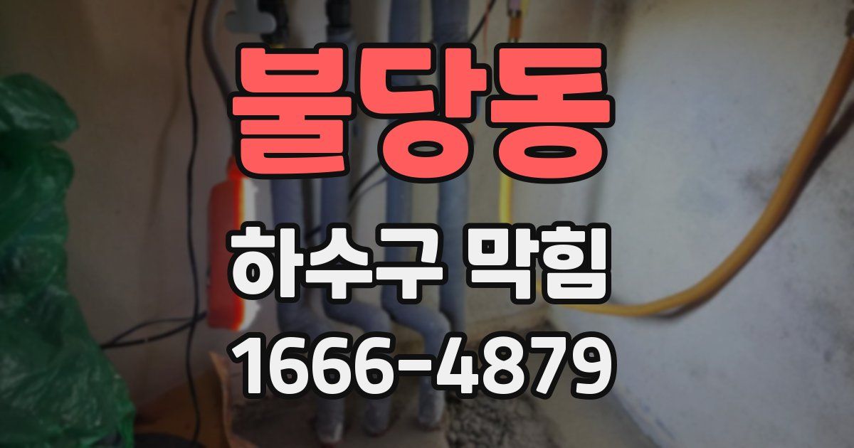 불당동 하수구 막힘