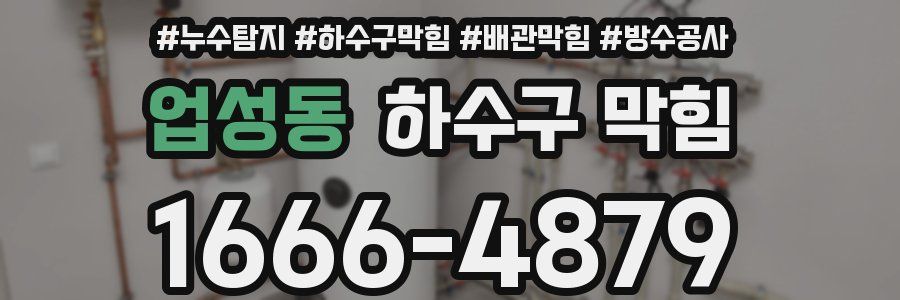 업성동 하수구 막힘