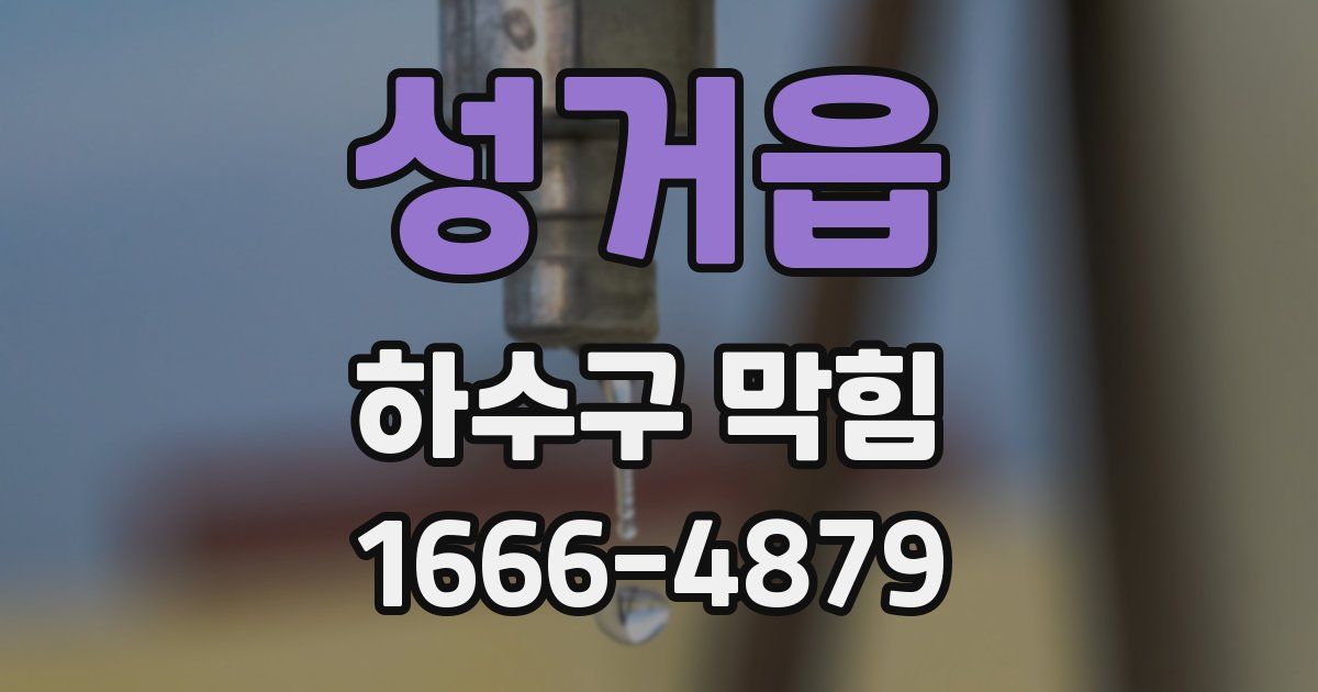 성거읍 하수구 막힘