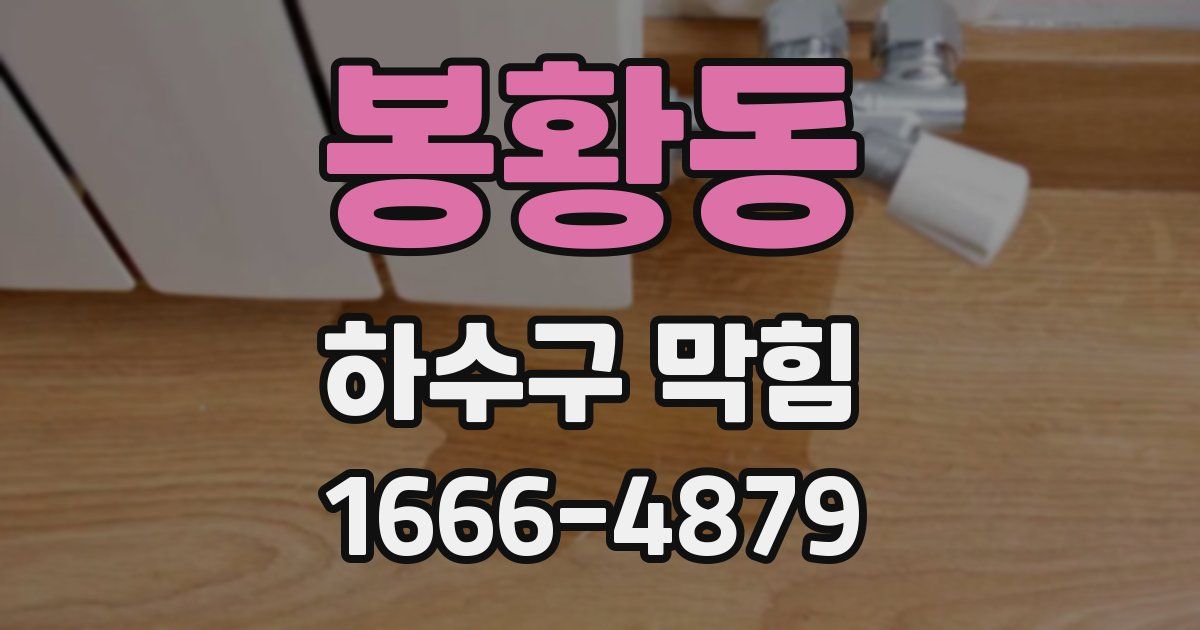봉황동 하수구 막힘