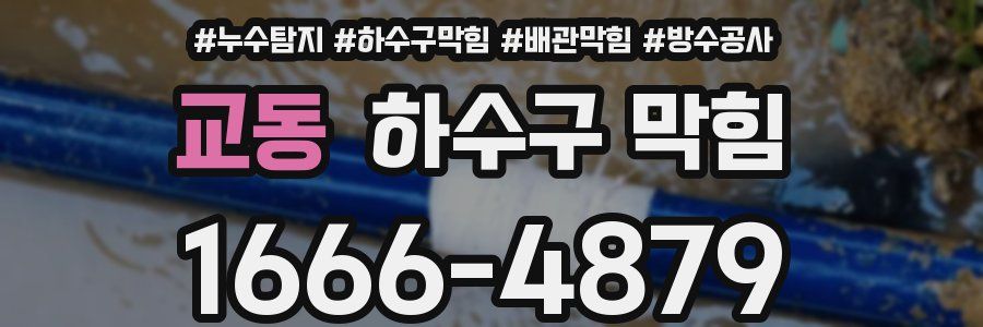 교동 하수구 막힘