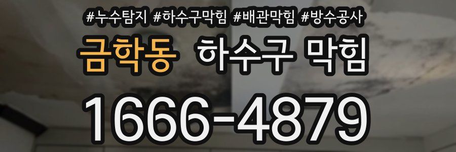 금학동 하수구 막힘