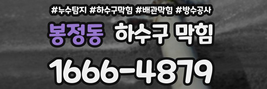 봉정동 하수구 막힘