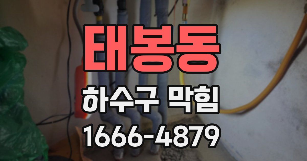 태봉동 하수구 막힘