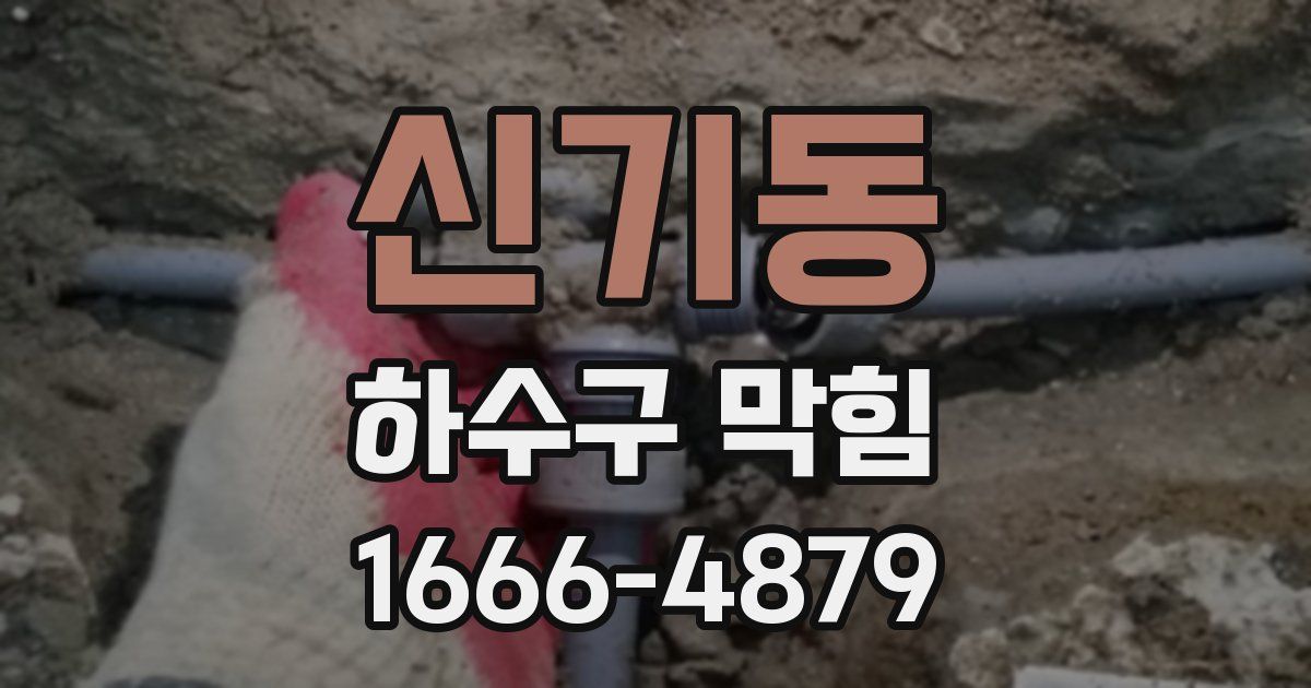 신기동 하수구 막힘