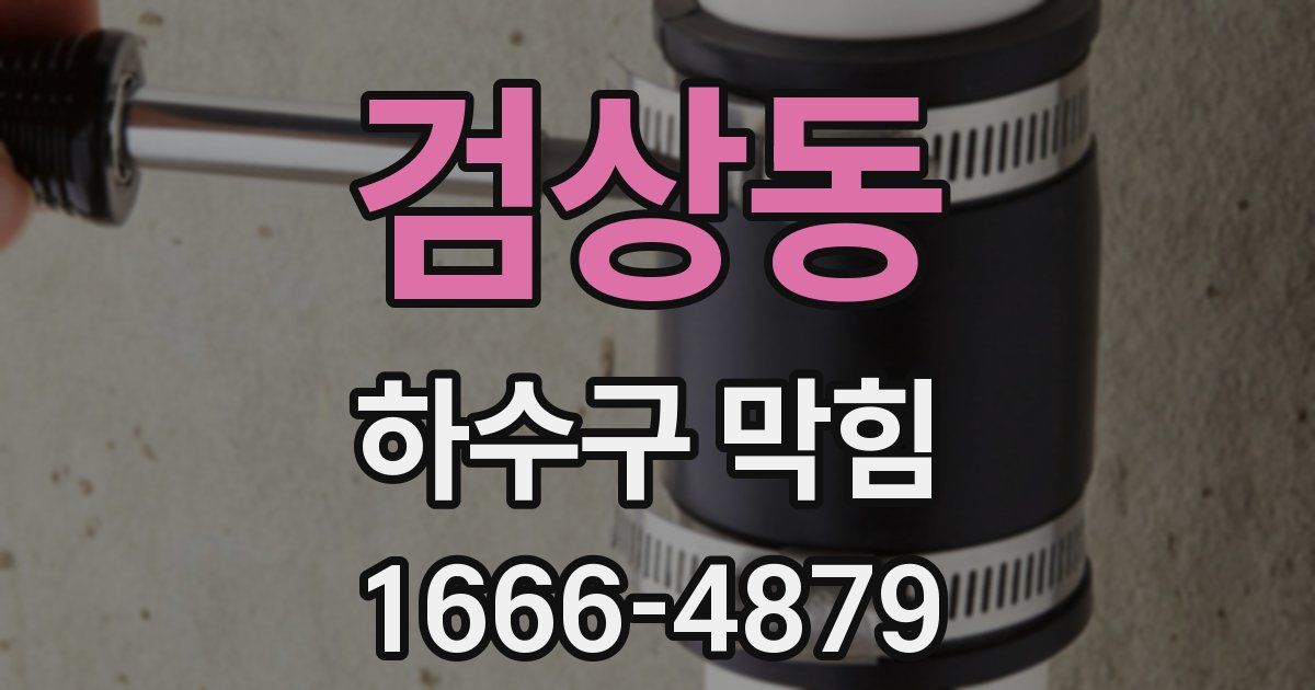 검상동 하수구 막힘