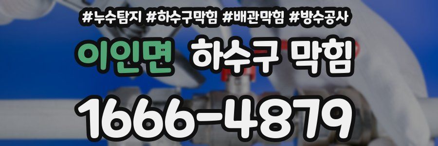 이인면 하수구 막힘