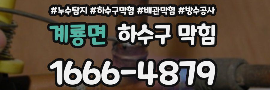 계룡면 하수구 막힘