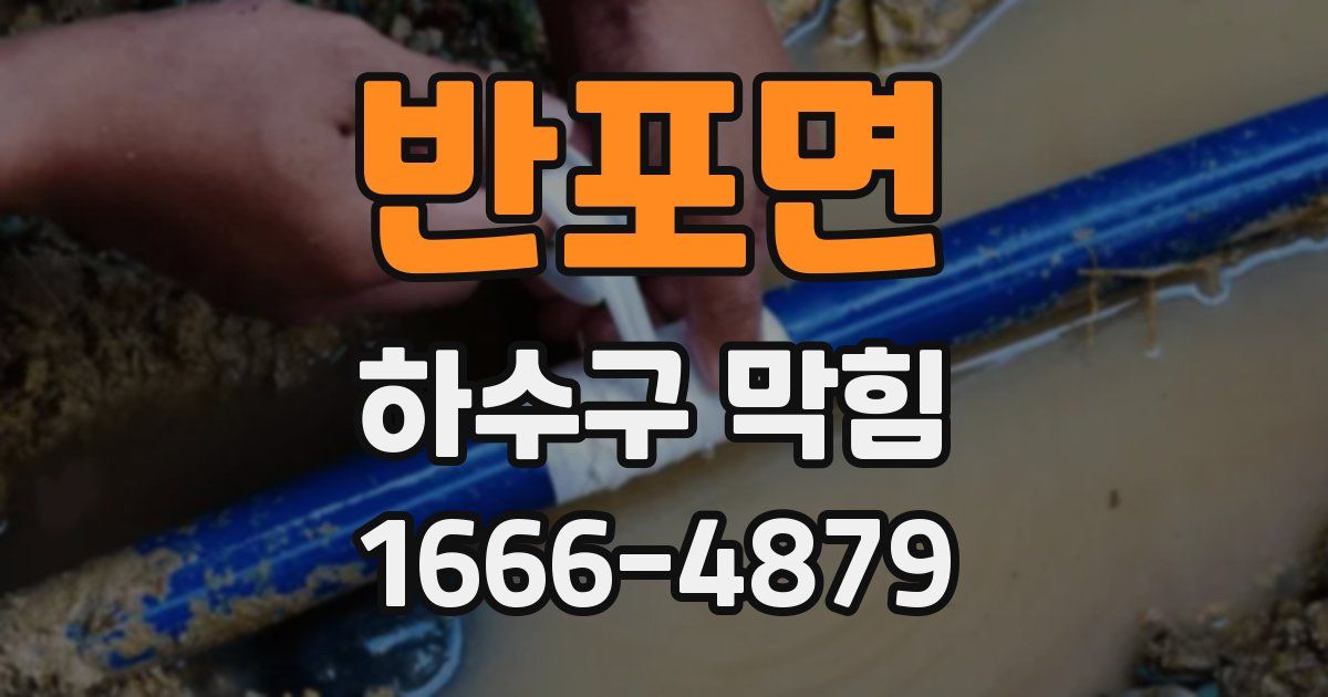 반포면 하수구 막힘