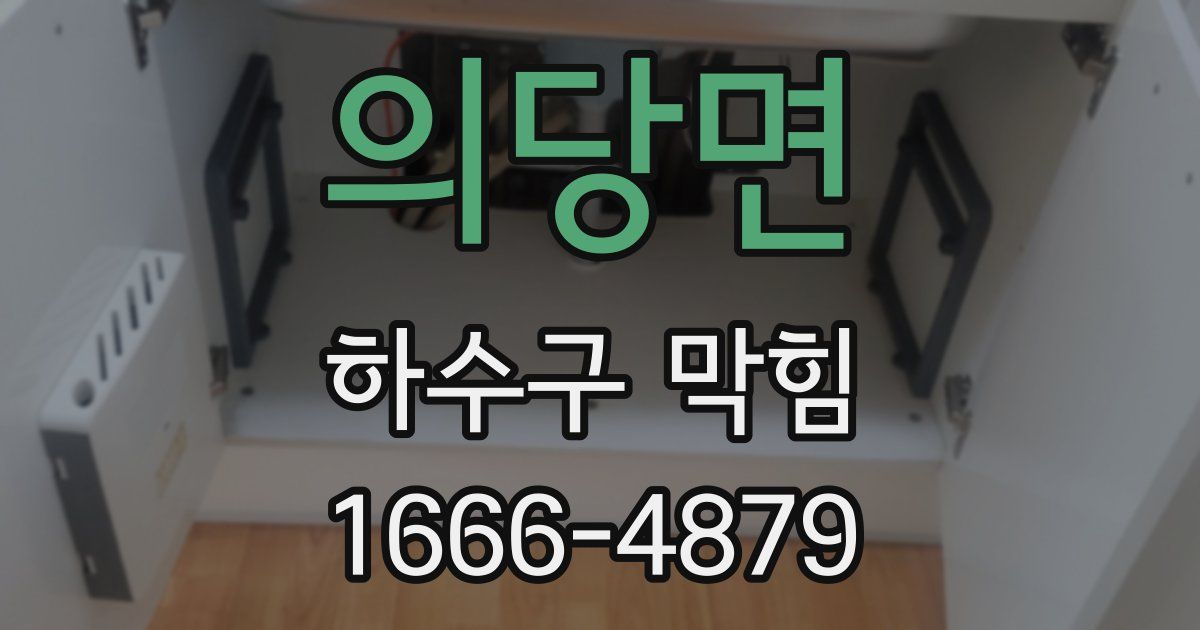 의당면 하수구 막힘
