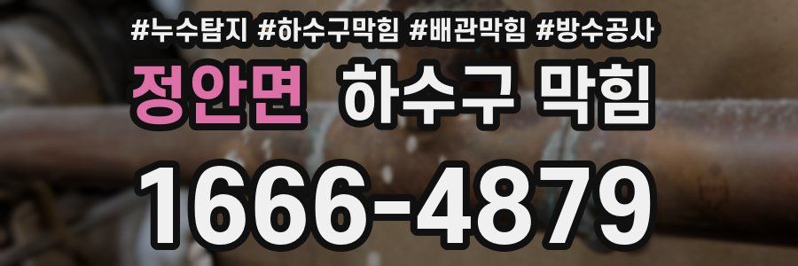 정안면 하수구 막힘