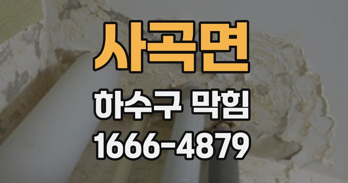 사곡면 하수구 막힘