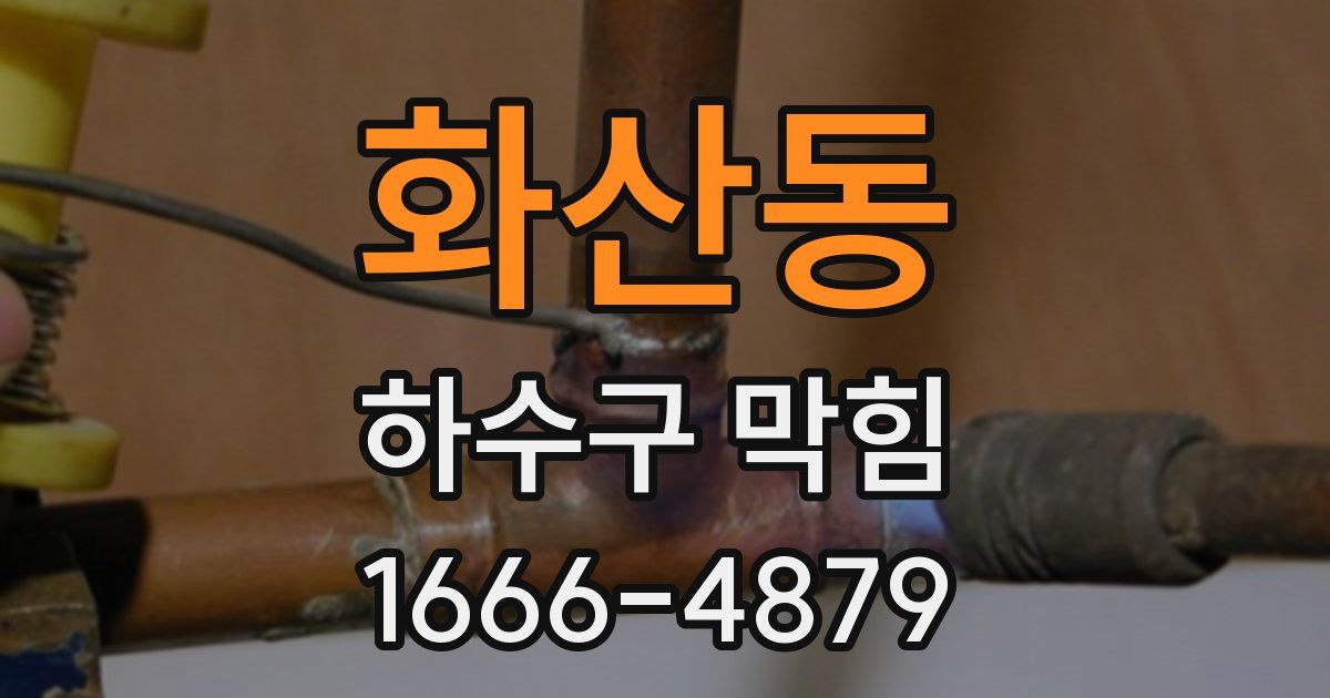 화산동 하수구 막힘