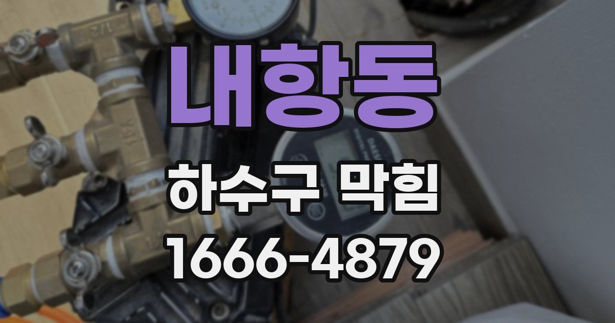 내항동 하수구 막힘