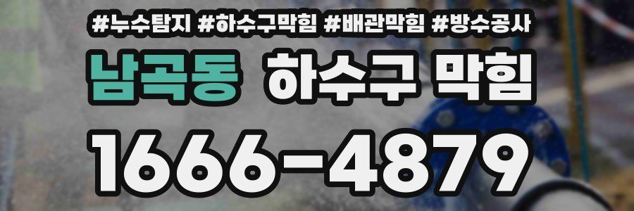 남곡동 하수구 막힘