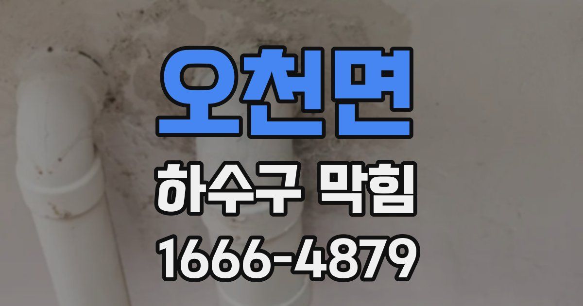 오천면 하수구 막힘