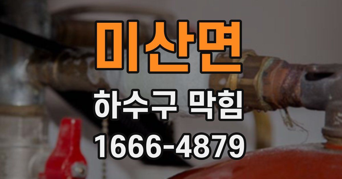 미산면 하수구 막힘