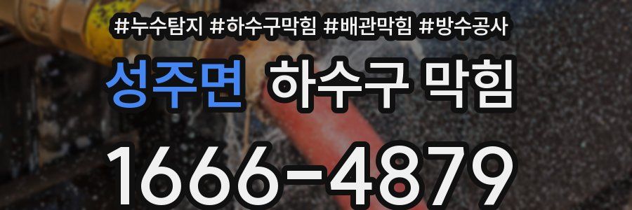 성주면 하수구 막힘